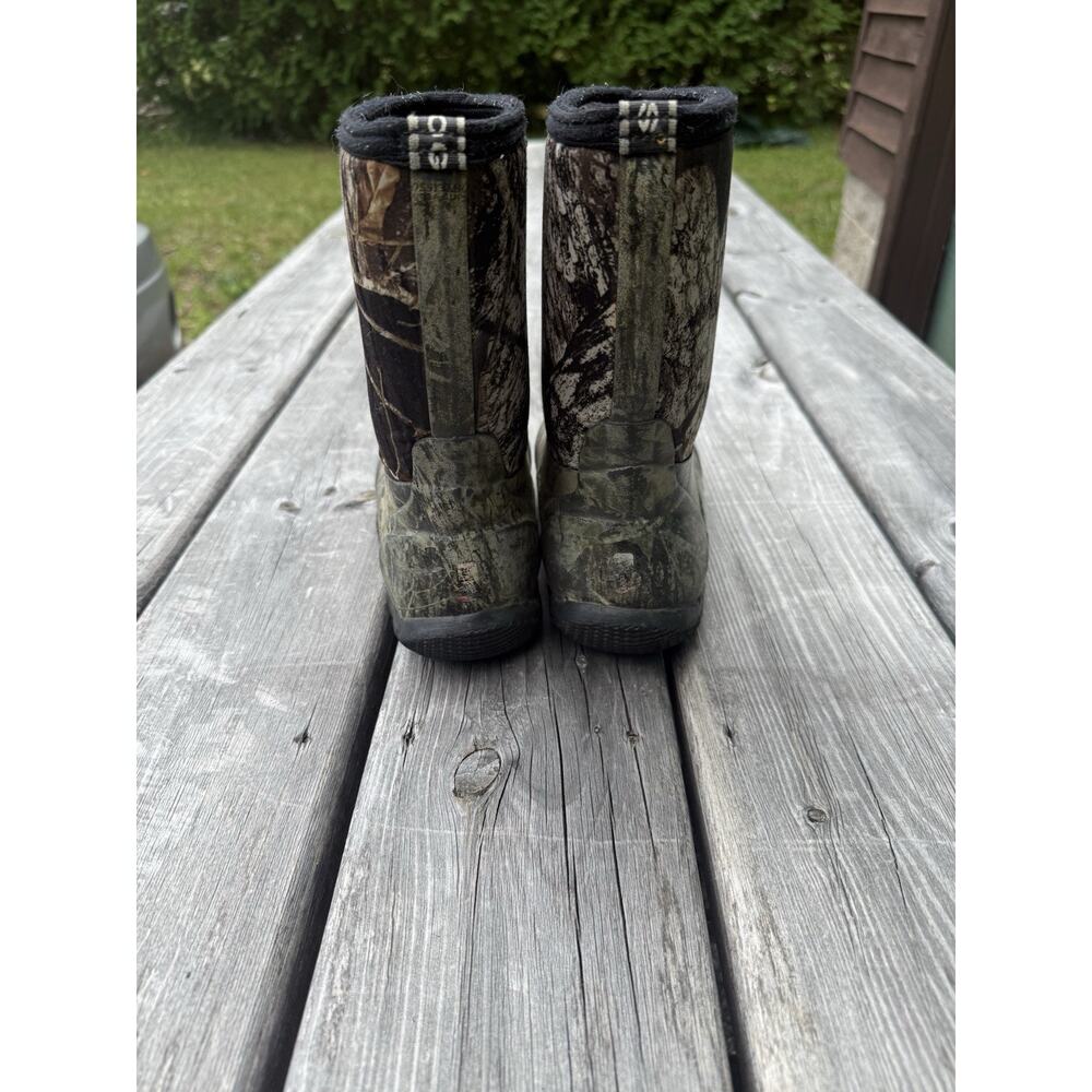 BOGS Classic Mid Kids Waterproof Rubber Rain Boots Black Camo Pull-On US 5 - Picture 3 of 8